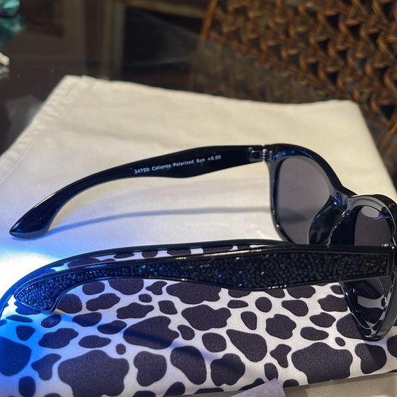 PEPPERS 2485D CALIENTE POLARIZED women’s black sparkly frames, gray lens so chic - Picture 8 of 8